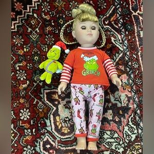 Grinch Cindy Lou Who Doll- Outfit - with + Plush Toy Limited edition Christmas